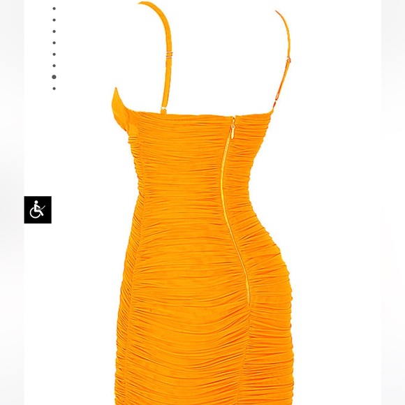 MISTRESS ROCKS ORANGE PLUNGE MESH DRESS - Picture 8 of 8